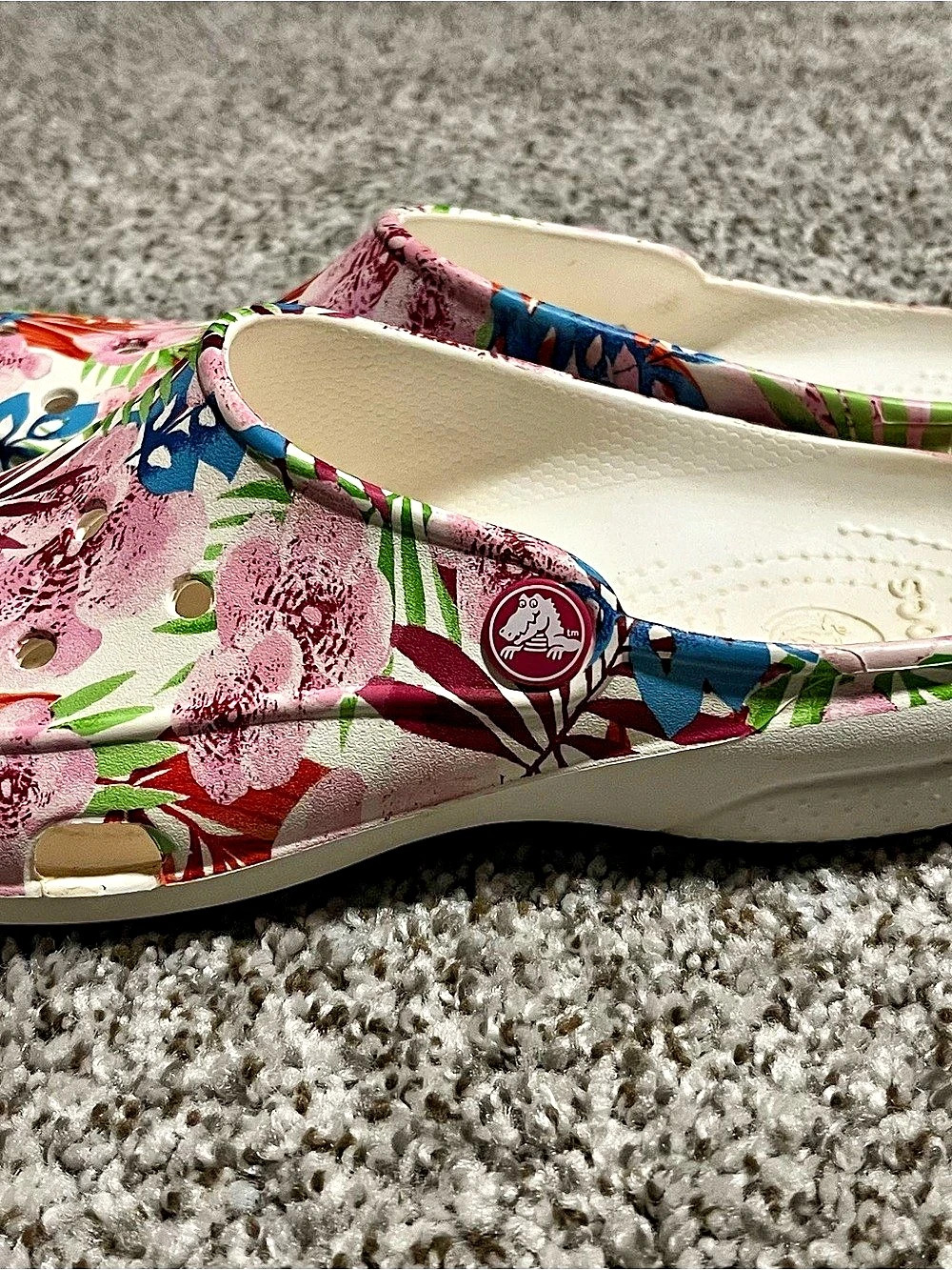 Crocs Freesail Clog Floral White & Pink - Picture 5 of 7
